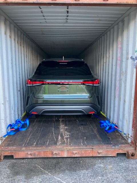 Car in container for export
