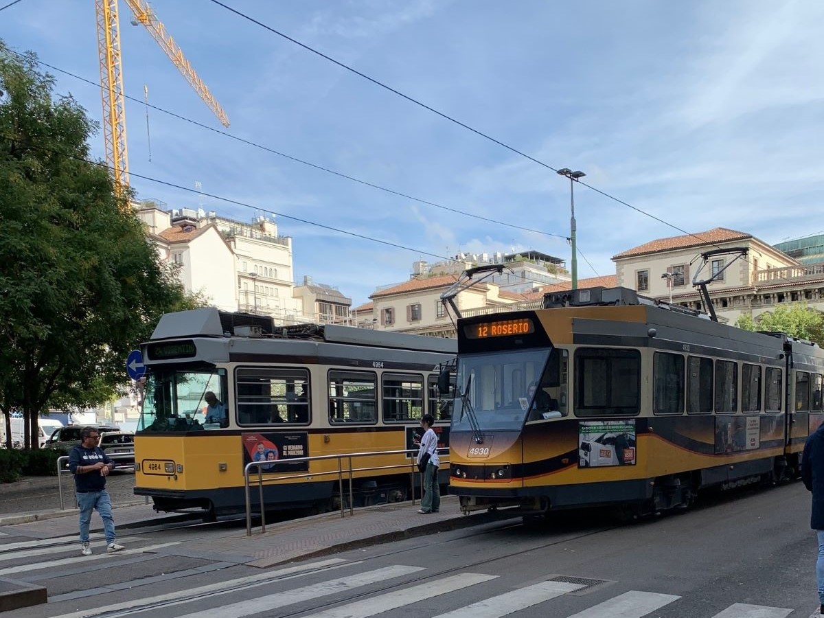 Trams in Milan from visit to Italian Partners